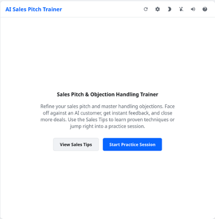 AI Sales Pitch & Objection Handling Trainer Image