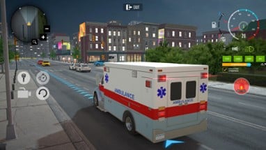 City Ambulance Car Driving Image