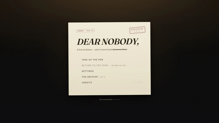 Dear Nobody screenshot