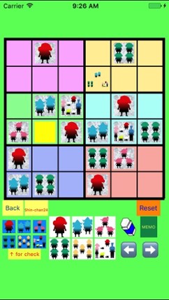 Easy Sudoku 4x4 to 7x7 for Color Figures screenshot