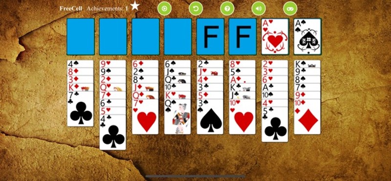*FreeCell Solitaire screenshot