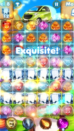 Car Games Puzzle Match - pop cute gems and jewels screenshot