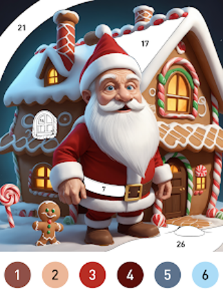 Christmas Color by Number Game screenshot