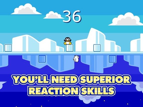 Happy Penguin &amp; Crazy Polar Bear - Freezing Ice Bounce Racing screenshot