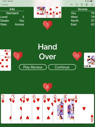 Hearts - Play with your rules screenshot