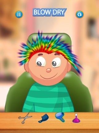 Child game / rainbow hair cut Image