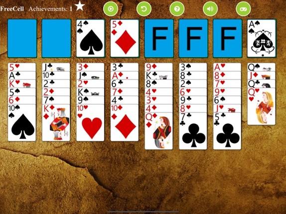 *FreeCell Solitaire screenshot