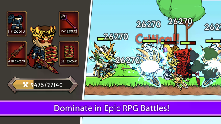 Knight Hero 2 Revenge idle RPG screenshot