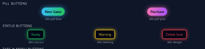 Neon UI Button Pack – HTML5 / CSS (Rebrand & Resell) Image