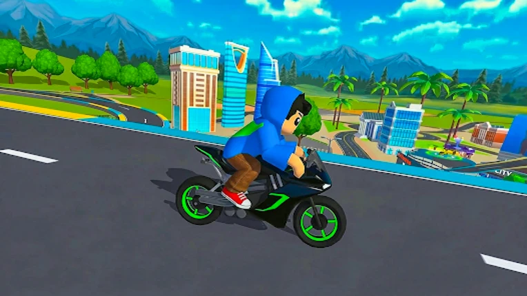 Obby Bike Driving Parkour Game screenshot