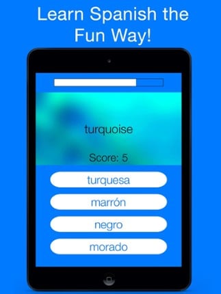 Spanish Games - Learn how to speak flash cards app Image