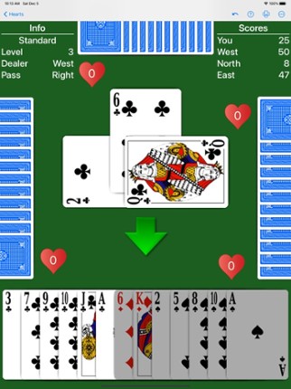 Hearts - Play with your rules screenshot