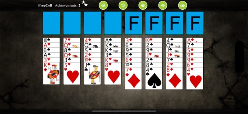 *FreeCell Solitaire screenshot