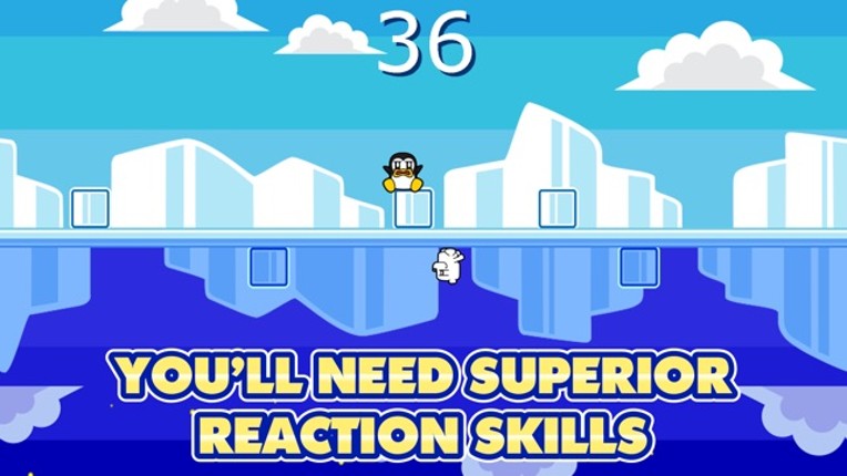 Happy Penguin &amp; Crazy Polar Bear - Freezing Ice Bounce Racing screenshot