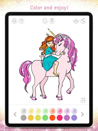 Princess Coloring Book Sparkle screenshot