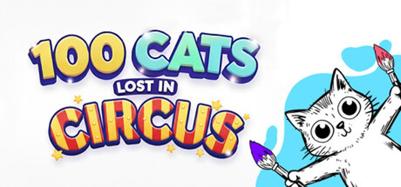 100 Cats Lost in Circus Escape Find & Color Image