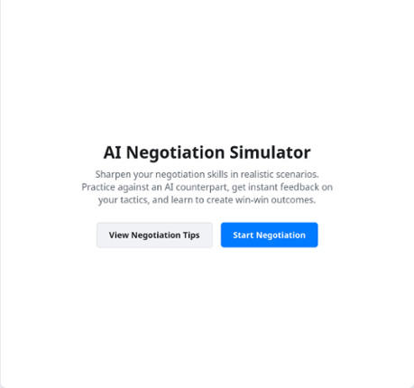 AI Negotiation Simulator Image