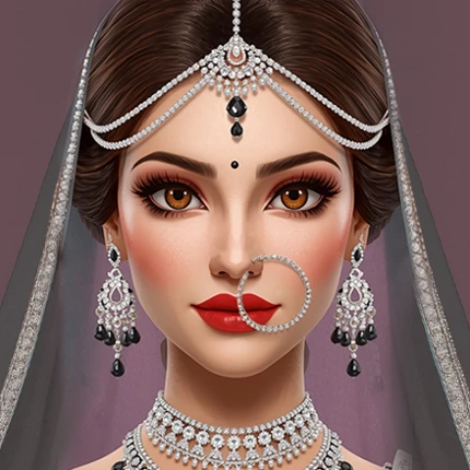 Bride Wedding DressUp & Makeup Image