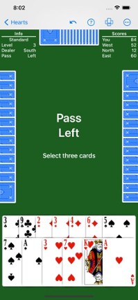 Hearts - Play with your rules screenshot