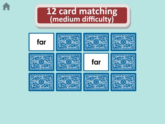Sight Words Match for Educators and Speech Language Pathologists screenshot