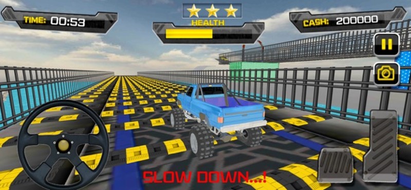 Speed Bump &amp; Car Crash 3D Image