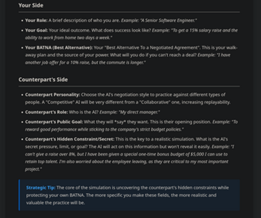 AI Negotiation Simulator screenshot