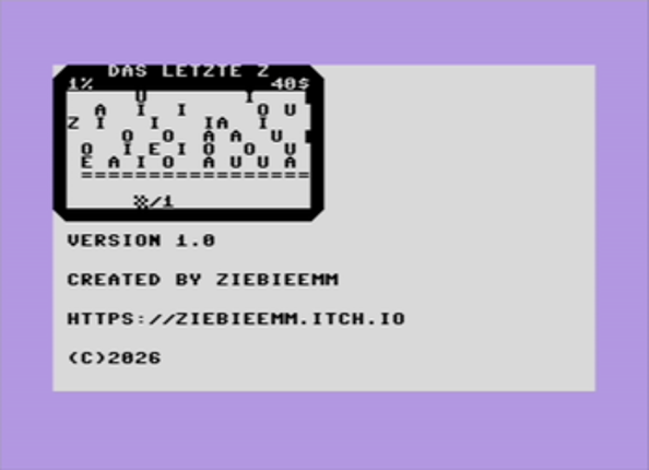 Das letzte Z (Commodore PET, C64, C128, Plus4) screenshot