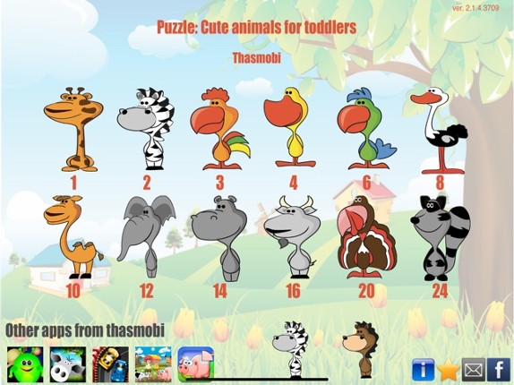 Cute animals for toddlers screenshot