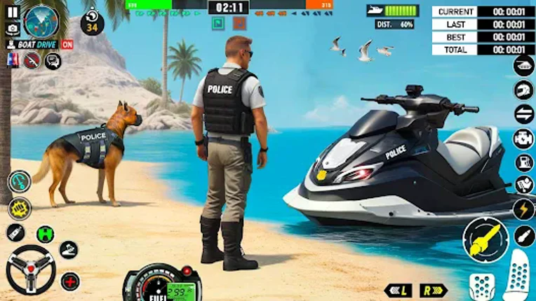 Police Boat Chase Crime Games Image