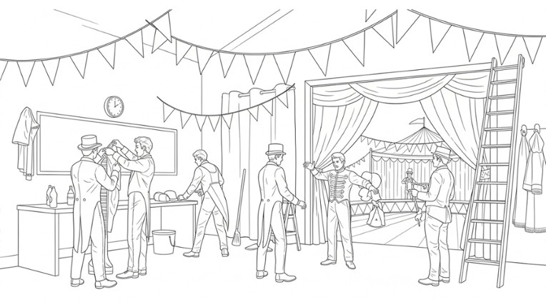 100 Cats Lost in Circus Escape Find & Color screenshot