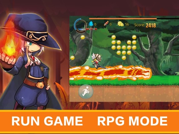 Adventure Run RPG: battle war games 2d screenshot