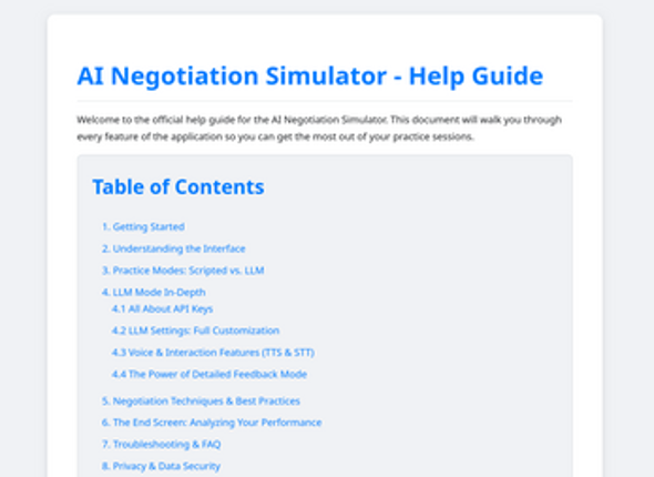 AI Negotiation Simulator Image