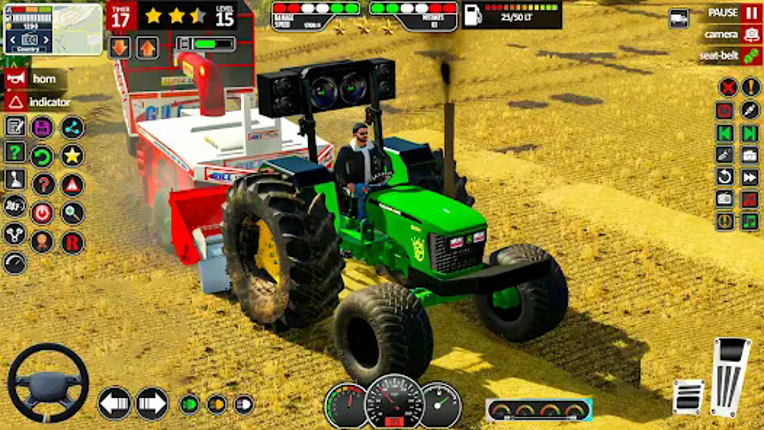 Indian Farming Game 3D Tractor Image