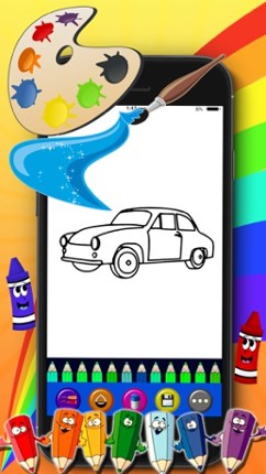 HandPaint Cars - Cars coloring book for toddlers screenshot