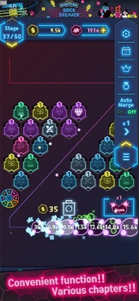 Neon Merge Defense screenshot