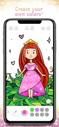 Princess Coloring Book Sparkle Image