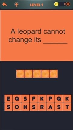 Proverbs fun quiz screenshot