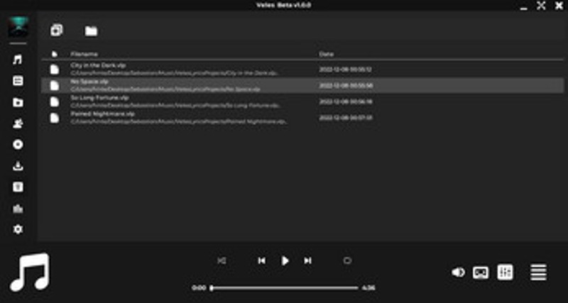 Veles screenshot