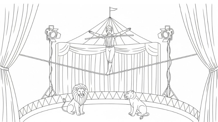 100 Cats Lost in Circus Escape Find & Color screenshot