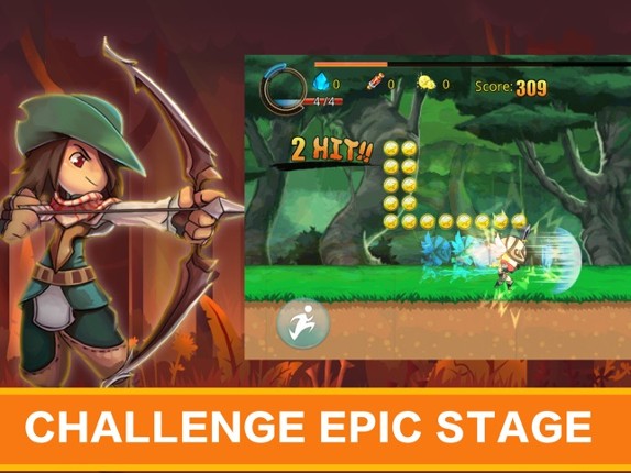 Adventure Run RPG: battle war games 2d screenshot