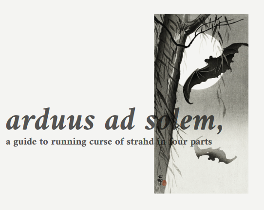 Arduus Ad Solem: A Guide to Running Curse of Strahd in Four Parts Image