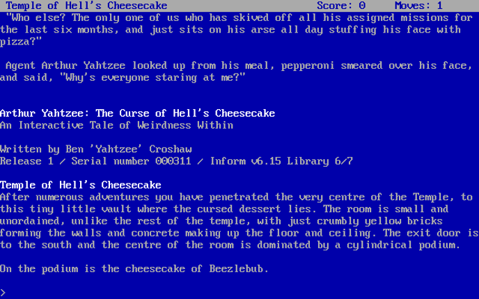 Arthur Yahtzee: The Curse of Hell's Cheesecake Image