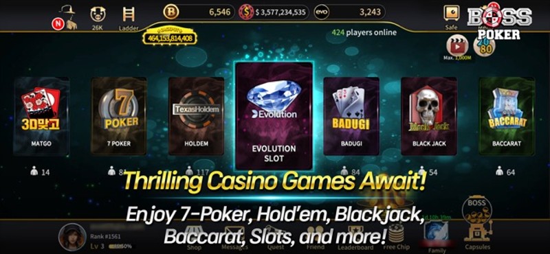 Boss Poker-Casino Slots Games screenshot