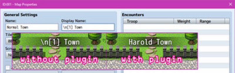 Map Display Name Core plugin for RPG Maker MV screenshot