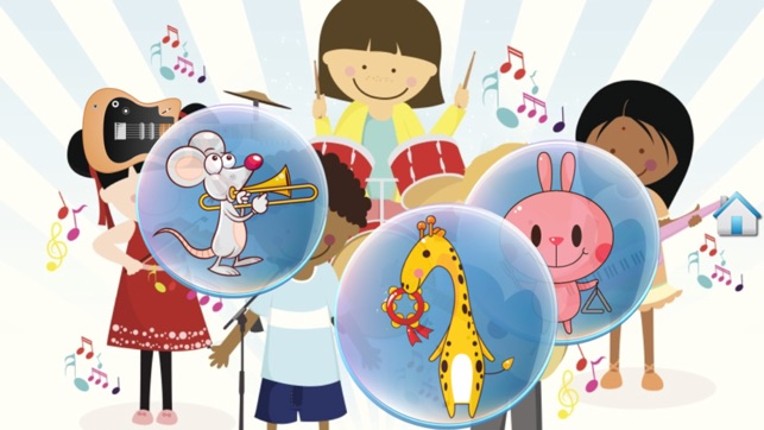 Music Bubbles for Toddlers and Kids : Musical Instruments and sounds ! FREE Image