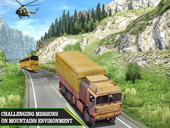 US Army Uphill Offroad Mountain Truck Game 3D Game Cover