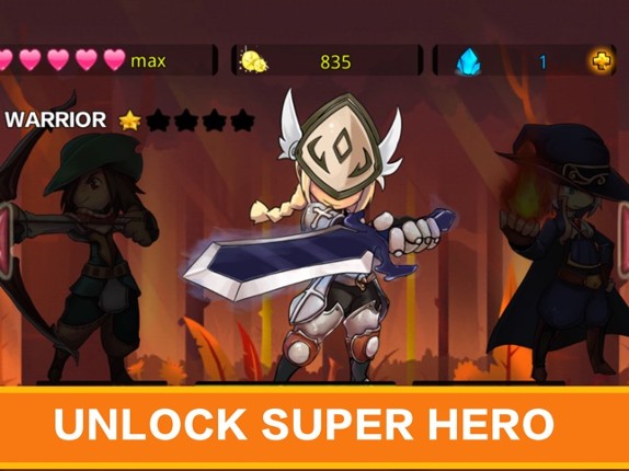 Adventure Run RPG: battle war games 2d screenshot