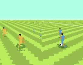 Soccer on an Expanding Field Image