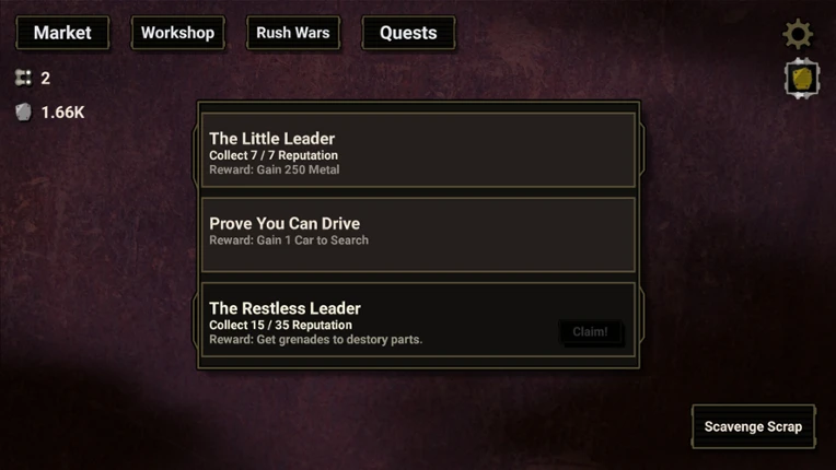 Rushcremental screenshot