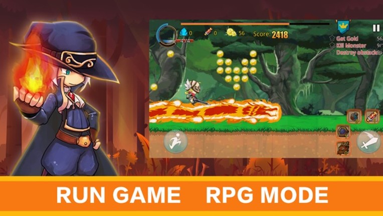 Adventure Run RPG: battle war games 2d screenshot